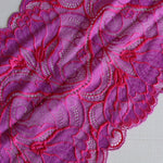 Load image into Gallery viewer, Mystical Magenta &amp; Hot Pink 7&quot; Wide Stretch Lace
