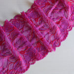 Load image into Gallery viewer, Mystical Magenta &amp; Hot Pink 7&quot; Wide Stretch Lace
