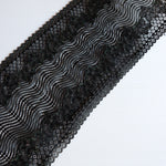 Load image into Gallery viewer, Black &amp; Glitter 6.75&quot; Wide Stretch Lace
