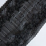 Load image into Gallery viewer, Black &amp; Glitter 6.75&quot; Wide Stretch Lace
