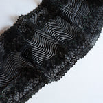 Load image into Gallery viewer, Black &amp; Glitter 6.75&quot; Wide Stretch Lace
