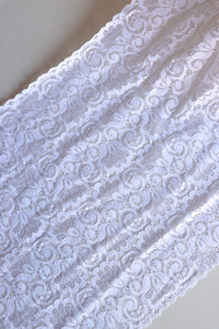 Sparkling White 12" Wide Stretch Lace