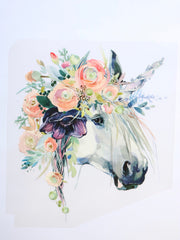 Load image into Gallery viewer, Large Watercolor Horse Heat Transfer, Iron-On