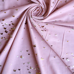 Load image into Gallery viewer, Butterflies 2 Tone Foil on Pink Blush French Terry
