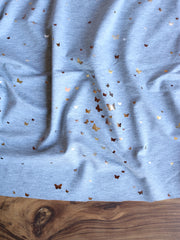 Load image into Gallery viewer, Butterflies 2 Tone Foil on Heather Gray French Terry