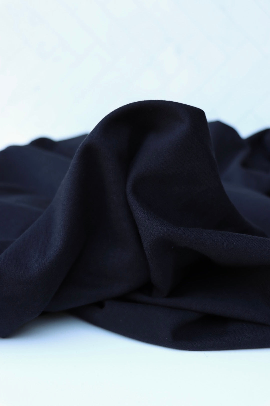 Polyester Wool Fabric Brushed Coating 59 inch Inches Wide Soft by The Yard Medium Heavy Weight (Black)