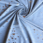 Load image into Gallery viewer, Butterflies 2 Tone Foil on Heather Gray French Terry
