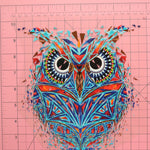 Load image into Gallery viewer, Large Pixel Owl Heat Transfer, Iron-On
