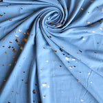 Load image into Gallery viewer, Butterflies 2 Tone Foil on Light Blue French Terry

