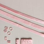 Load image into Gallery viewer, Light Pink Plush Back Satin Strap, Scallop Elastic, Rings/Sliders/G-Hooks &amp; Closures
