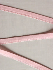 Load image into Gallery viewer, Light Pink Plush Back Satin Strap, Scallop Elastic, Rings/Sliders/G-Hooks &amp; Closures

