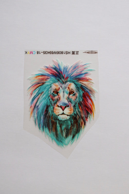 Small Watercolor Lion Heat Transfer, Iron-On