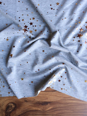 Load image into Gallery viewer, Stargazer 2 Tone Foil on Heather Gray French Terry