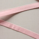 Load image into Gallery viewer, Light Pink Plush Back Satin Strap, Scallop Elastic, Rings/Sliders/G-Hooks &amp; Closures
