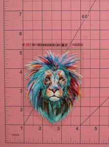 Small Watercolor Lion Heat Transfer, Iron-On