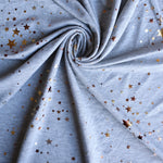 Load image into Gallery viewer, Stargazer 2 Tone Foil on Heather Gray French Terry
