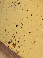 Load image into Gallery viewer, Stargazer 2 Tone Foil on Mustard French Terry