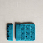 Load image into Gallery viewer, Teal Plush Back Satin Strap, Scallop Elastic &amp; Closures
