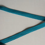 Load image into Gallery viewer, Teal Plush Back Satin Strap, Scallop Elastic &amp; Closures
