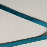 Load image into Gallery viewer, Teal Plush Back Satin Strap, Scallop Elastic &amp; Closures

