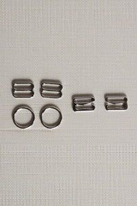 Silver 1/2" (12mm) Bra Rings, Sliders & G-Hooks