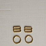 Load image into Gallery viewer, Gold 1/2" (12mm) Bra Rings, Sliders &amp; G-Hooks
