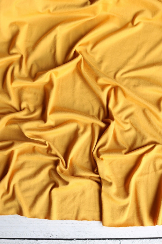 Mustard Double Brushed Poly