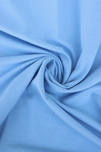 Light Blue Cotton Spandex French Terry