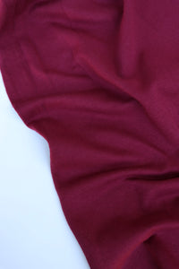 Burgundy Cotton Spandex French Terry