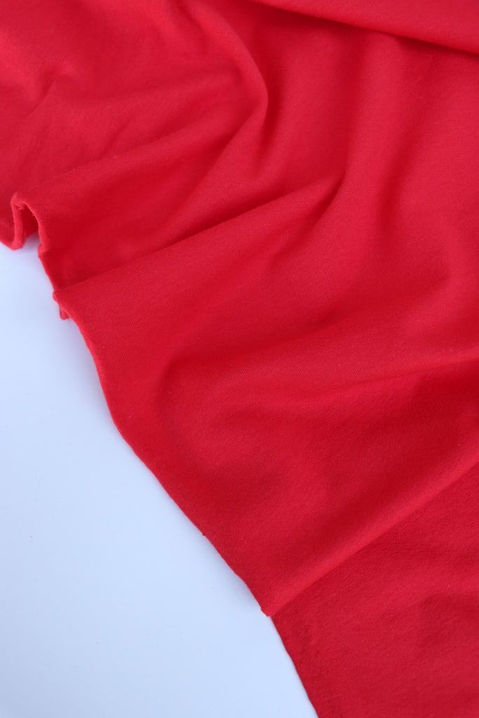 Red Cotton Spandex French Terry | Surge Fabric Shop