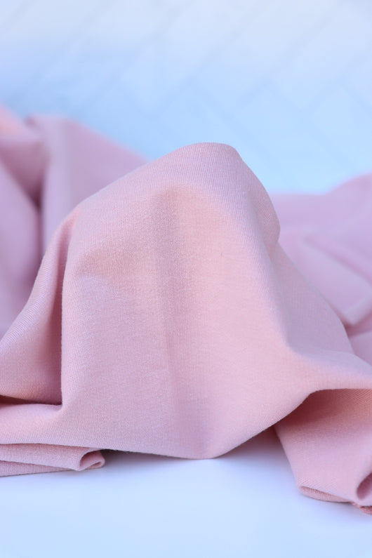 Dusty Pink Cotton Spandex French Terry