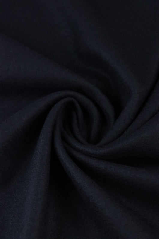 Darkest Navy Moscow Brushed Wool Knit | By The Half Yard