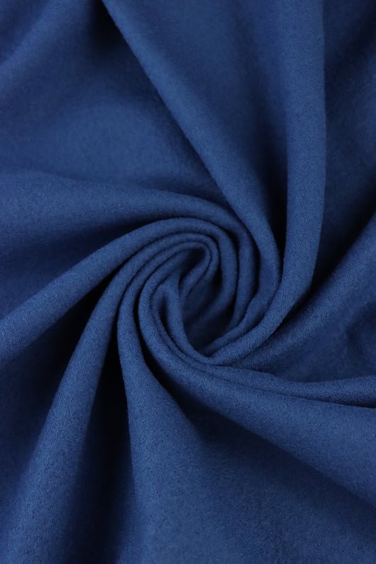 Belle Blue Moscow Brushed Wool Knit | By The Half Yard