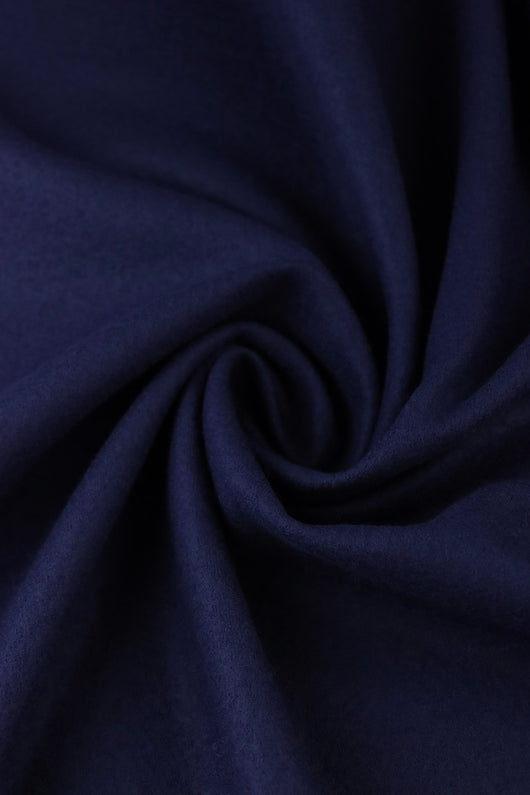Navy Moscow Brushed Wool Knit | By The Half Yard