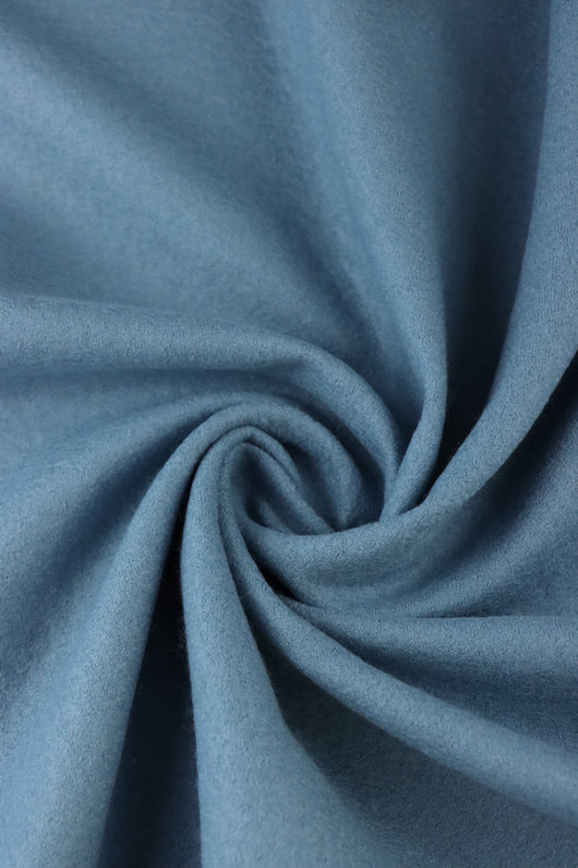 Misty Blue Moscow Brushed Wool Knit | By The Half Yard