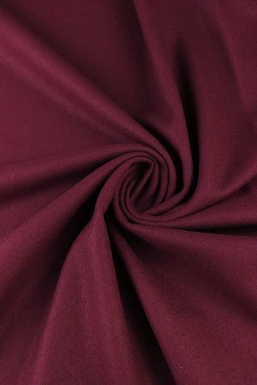 Burgundy Moscow Brushed Wool Knit | By The Half Yard