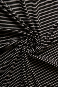 Black & White Mini Stripe Jersey; Designer Ends