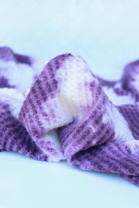 Plum Tie Dye Brushed Waffle Sweater Knit