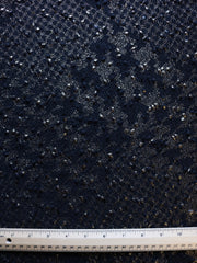 Load image into Gallery viewer, Black &amp; Gold Houndstooth Metallic Special Occasion Sweater Knit