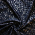 Load image into Gallery viewer, Black &amp; Gold Houndstooth Metallic Special Occasion Sweater Knit
