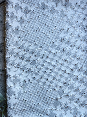 Load image into Gallery viewer, Ivory &amp; Silver &amp; Gold Houndstooth Metallic Special Occasion Sweater Knit