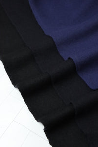 Darkest Navy Moscow Brushed Wool Knit | By The Half Yard
