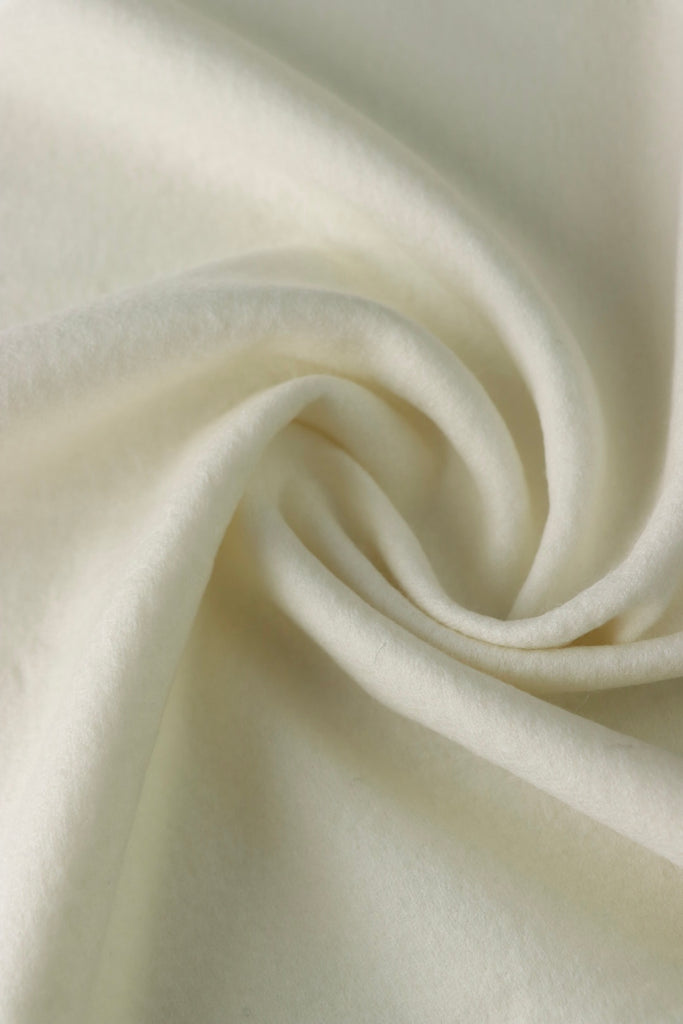 Ivory Riga Boiled Knit Wool | By The Half Yard | Surge Fabric Shop