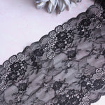 Load image into Gallery viewer, Black 8&quot; Wide Stretch Lace
