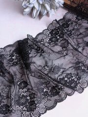 Load image into Gallery viewer, Black 8&quot; Wide Stretch Lace
