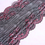 Load image into Gallery viewer, Black &amp; Rose 6.5&quot; Wide Stretch Lace
