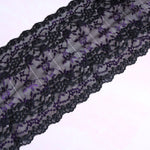 Load image into Gallery viewer, Black &amp; Purple 6&quot; Wide Stretch Lace
