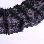 Load image into Gallery viewer, Black &amp; Purple 6&quot; Wide Stretch Lace
