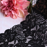 Load image into Gallery viewer, True Black 7.5" Wide Stretch Lace
