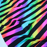 Load image into Gallery viewer, Neon Rainbow Ombre K-Deer Signature Stripe Athletic Nylon/Spandex
